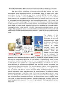 Electrothermal Modelling of Power Semiconductor Devices for Renewable Energy Conversion