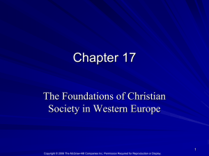 17. The Foundations of Christian Society in Western Europe