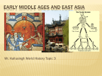 topic 8 Early Middle Ages and East Asia