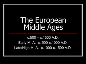 The Start of the Middle Ages