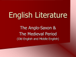 Intro to Anglo-Saxon Period PowerPoint
