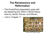 The Renaissance and Reformation