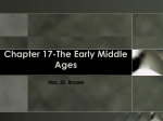 Chapter 17-The Early Middle Ages