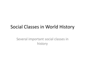 Social Classes in World History