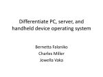 Differentiate PC, server, and handheld device operating system