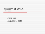 History of UNIX a short version