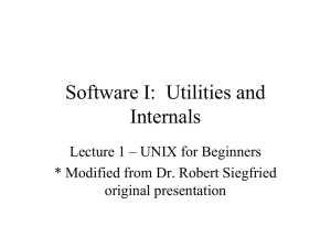 Software I: Utilities and Internals