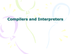 Compilers and Interpreters