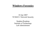 Windows Forensics - University of Washington