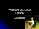 Windows vs.. Linux Security - Montclair State University