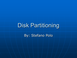 Disk Partitioning - Seton Hall University