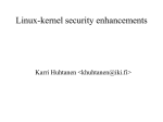 Linux kernel security enhancements