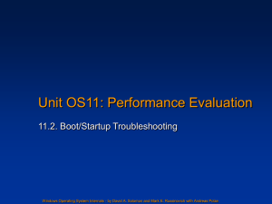 Unit OS 11: Startup, Crashes, Troubleshooting