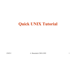 Quick UNIX Tutorial
