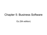 Chapter 5: Business Software