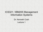 ICS321 / IBM205 Management Information Systems