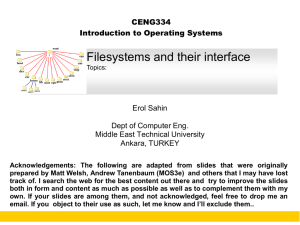 CENG334 Introduction to Operating Systems