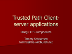 Trusted Path Client-server applications