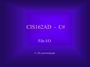 Sequential file Processing