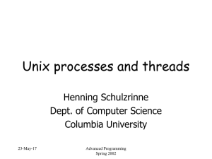 Unix processes and threads