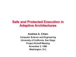Safe and Protected Execution in Adaptive Architectures