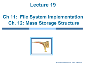 Lecture #19: Storage Management