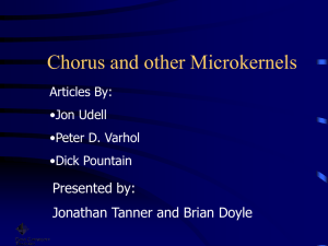 Chorus and other Microkernels