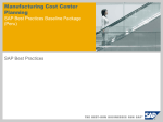 Manufacturing Cost Center Planning