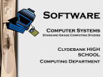 Software Computer Systems Standard Grade Computing Studies