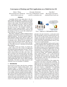 Convergence of Desktop and Web Applications on a Multi-Service OS