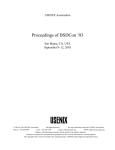 Proceedings of BSDCon ’03 USENIX Association San Mateo, CA, USA September 8–12, 2003
