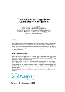 Technologies for Large-Scale Configuration Management