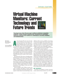 Virtual Machine Monitors: Current Technology and Future Trends