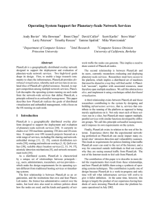 Operating System Support for Planetary-Scale Network Services