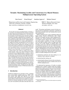 Tornado: Maximizing Locality and Concurrency in a Shared Memory