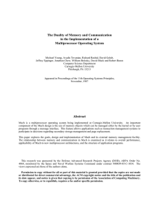 The Duality of Memory and Communication in the Implementation of a