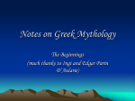 Greek Mythology/Trojan War Background