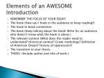 Elements of an AWESOME Introduction