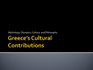 Greece`s Cultural Contributions