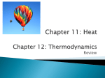 Heat Chapter 12: Thermodynamics
