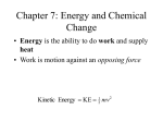 Chapter 7: Energy and Chemical Change