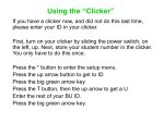 Using the “Clicker”