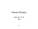 Honors Physics Notes Nov 16, 20 Heat Persans