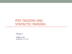 Part-of-speech tagging, Parsing