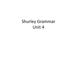 Shurley Grammar Unit 4