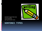Sentence Types - Troy University