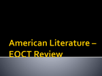 American Literature * EOCT Review
