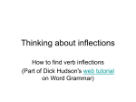 How to find verb inflections