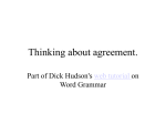 How to think about features and agreement.