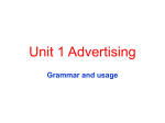 Unit 1 Advertising